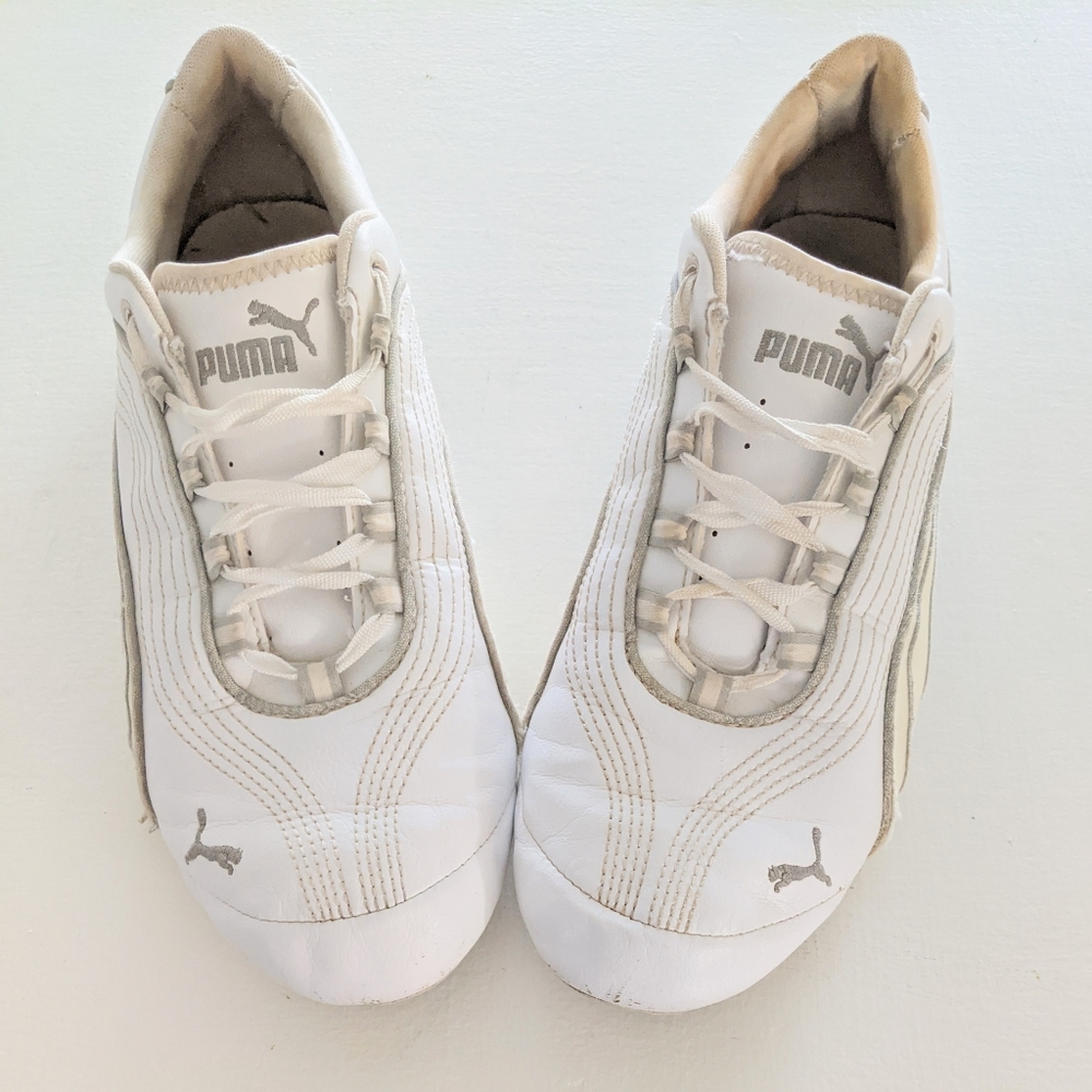 White Puma Running Shoes